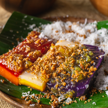 Load image into Gallery viewer, Sapin-sapin topped with Latik and Langka
